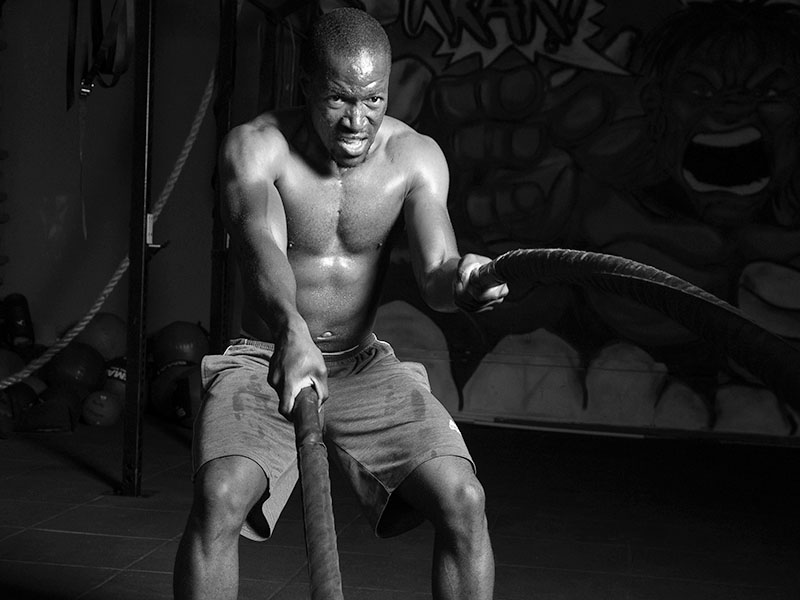 Boot Camp battle rope training